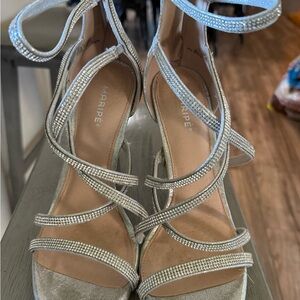 Silver Strappy Women's Sandals